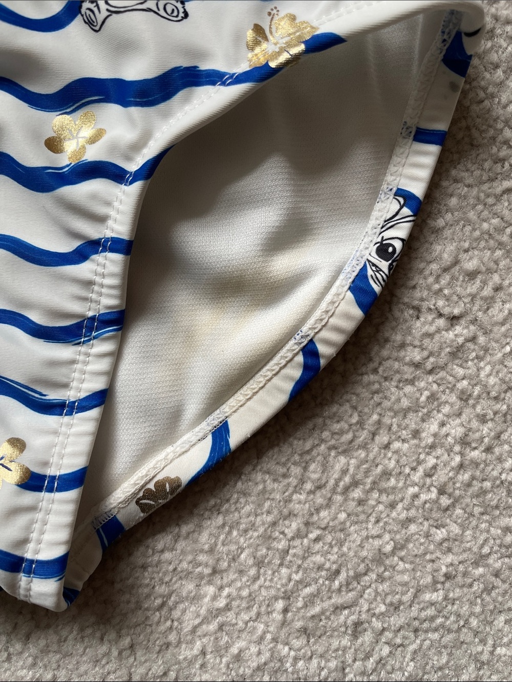 Disney Blue & White Wave Stripe Lilo & Stitch Girls Two-Piece Bikini - Picture 3 of 7